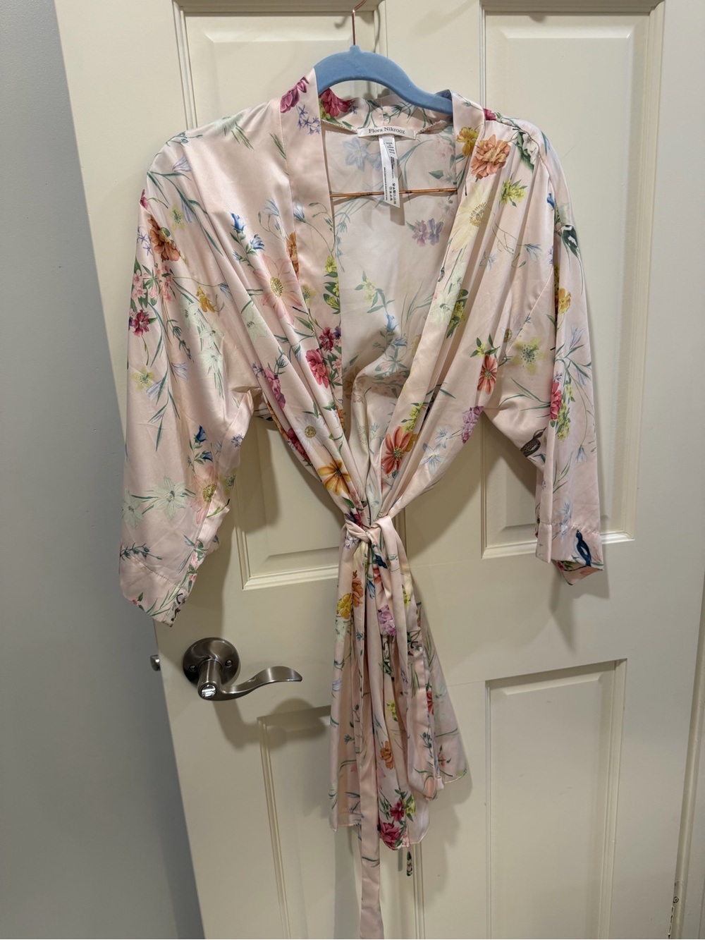 Flora Nikrooz Pink Floral Satin Robe